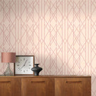 215106 Kristina Blush Geo Wallpaper By Rasch