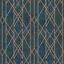 215144 Kristina Geo Navy Wallpaper By Rasch
