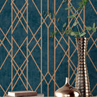 215144 Kristina Geo Navy Wallpaper By Rasch