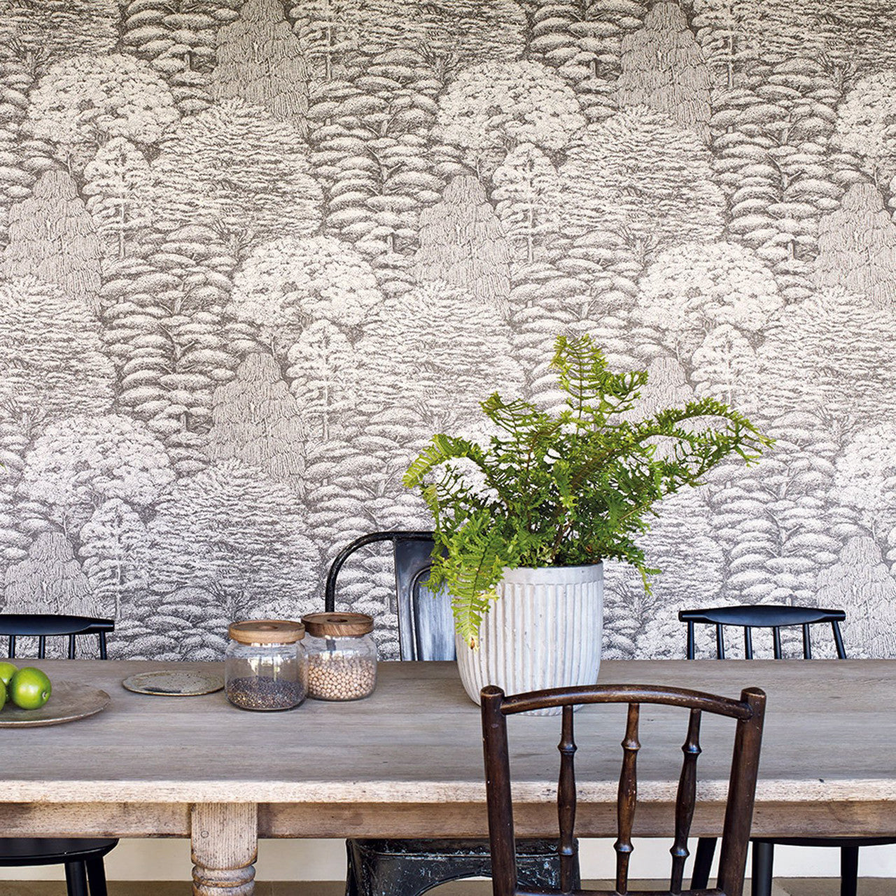 215716 ( DWOW215716 ) Woodland Toile Woodland Walk Wallpaper by Sanderson