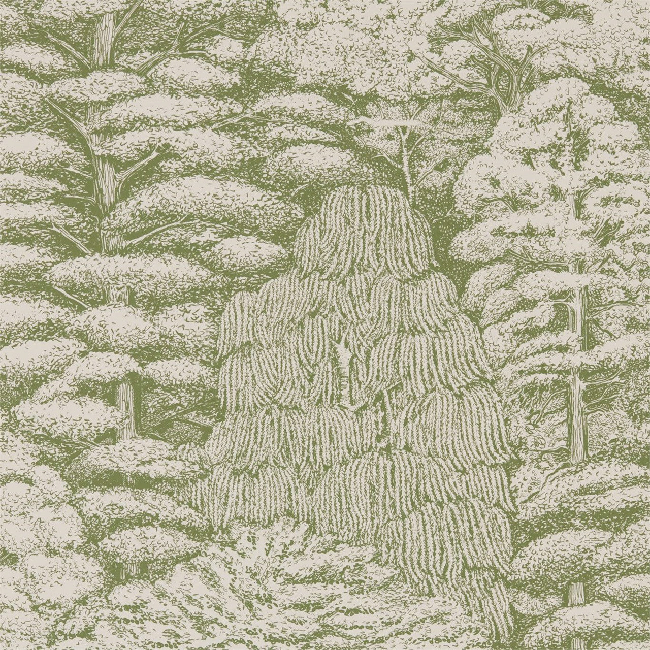 215720 ( DWOW215720 ) Woodland Toile Woodland Walk Wallpaper by Sanderson