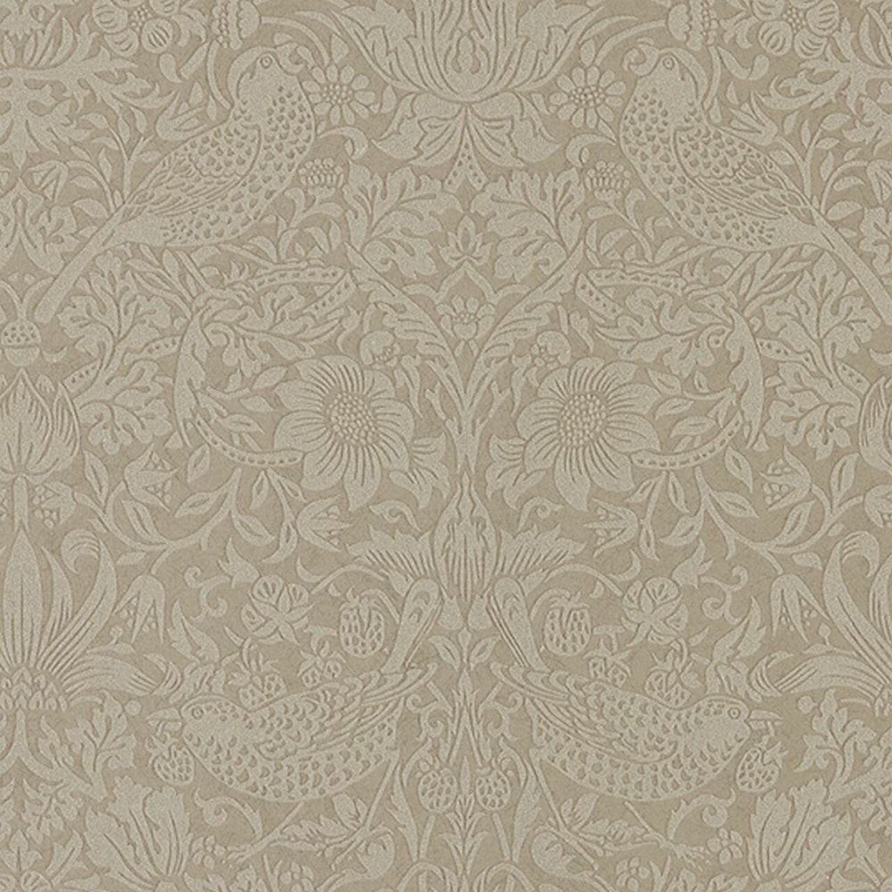 216019 ( DMPU216019 ) Strawberry Thief Pure Wallpaper by Morris & Co