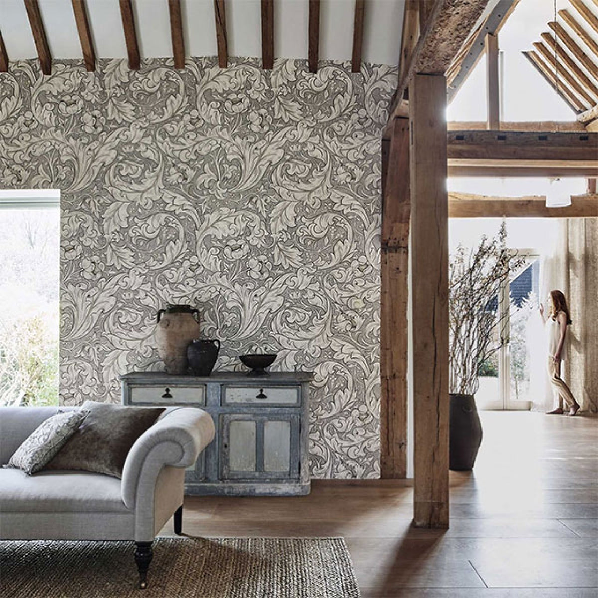 Bachelors Button Pure Wallpaper by Morris & Co