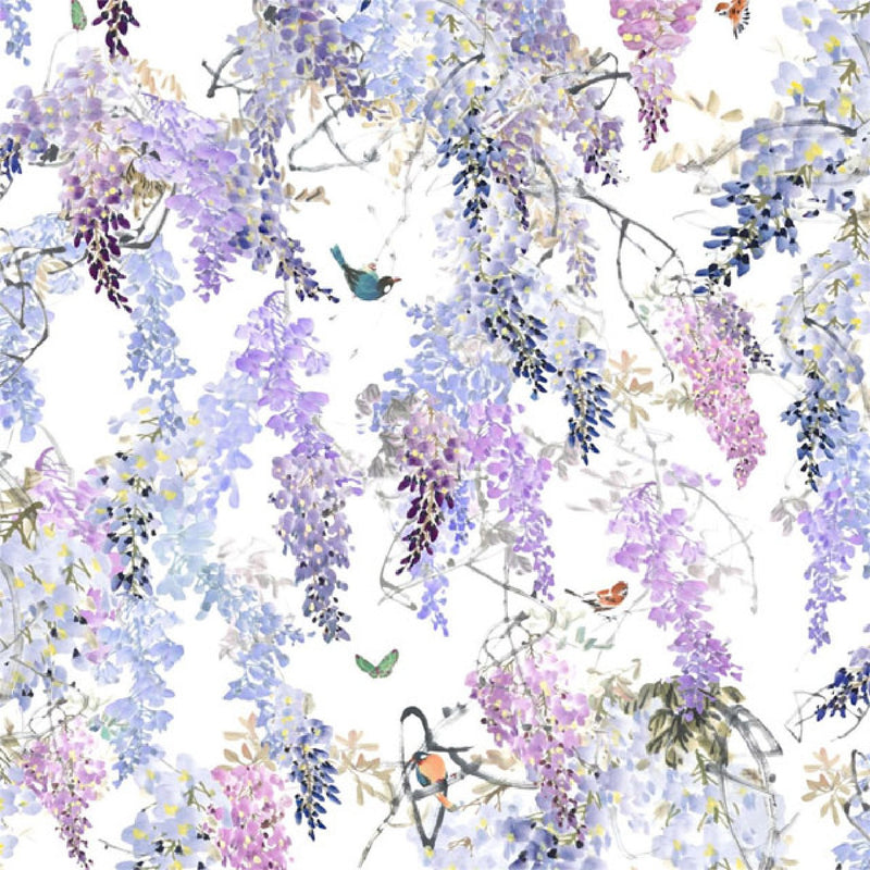 216296 Wisteria Falls Panel A Waterperry Wallpaper by Sanderson