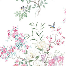 216305 Magnolia & Blossom Panel A Waterperry Wallpaper by Sanderson