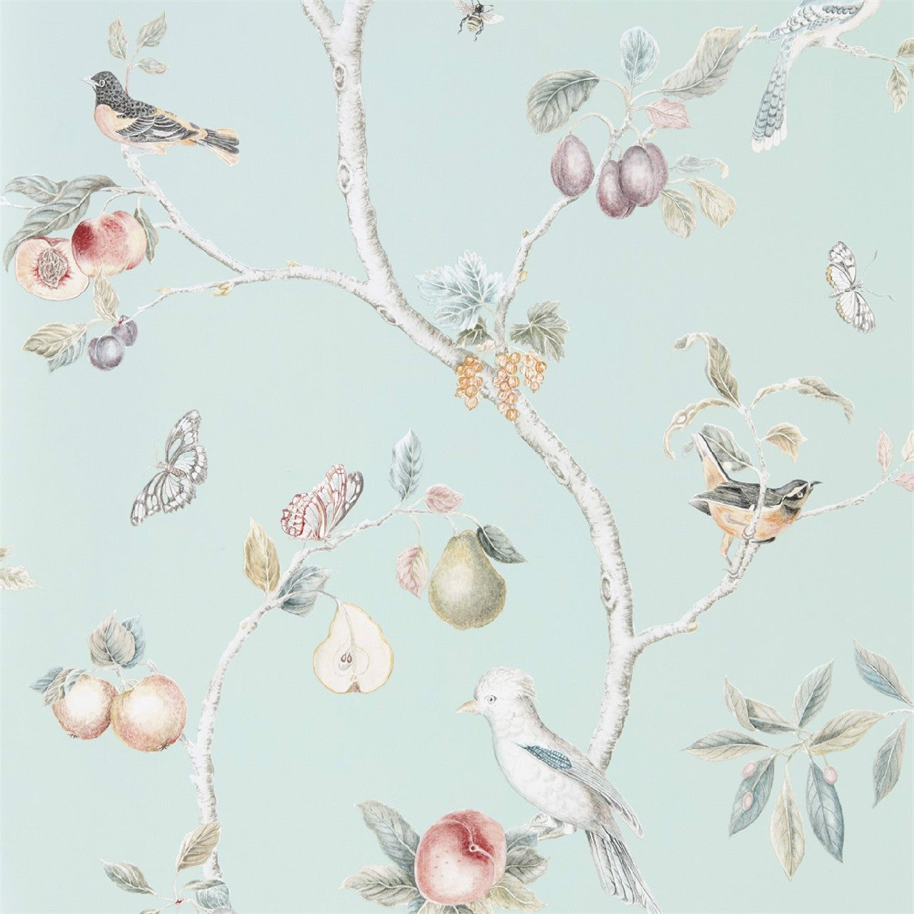 216312 Fruit Aviary Art Of The Garden Wallpaper By Sanderson