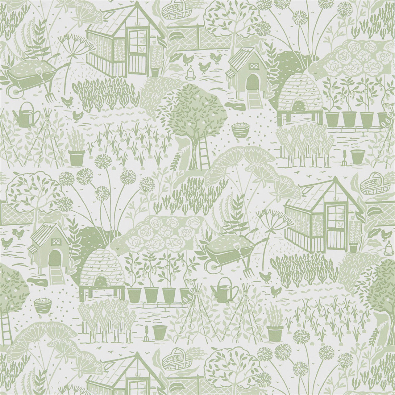 216351 The Allotment The Potting Room Wallpaper By Sanderson Home