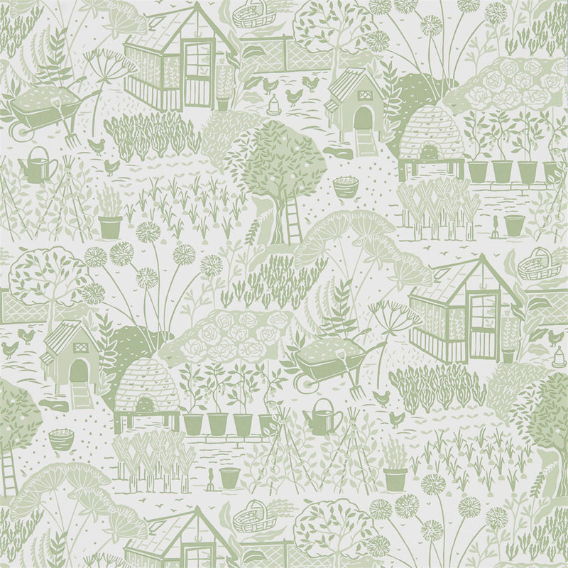 216351 The Allotment The Potting Room Wallpaper By Sanderson Home
