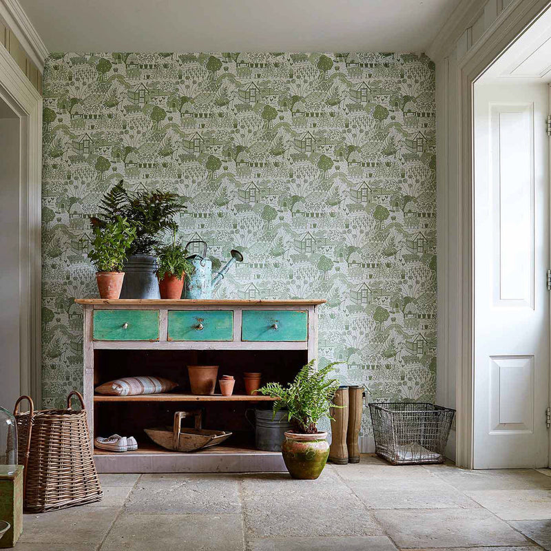 216353 The Allotment The Potting Room Wallpaper By Sanderson Home