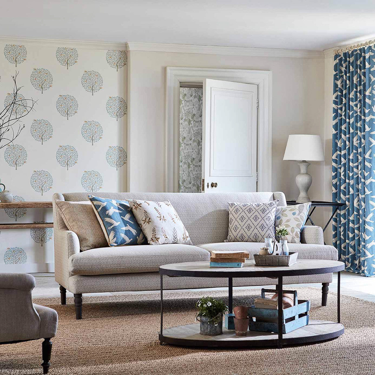 216360 Bay Tree The Potting Room Wallpaper By Sanderson Home