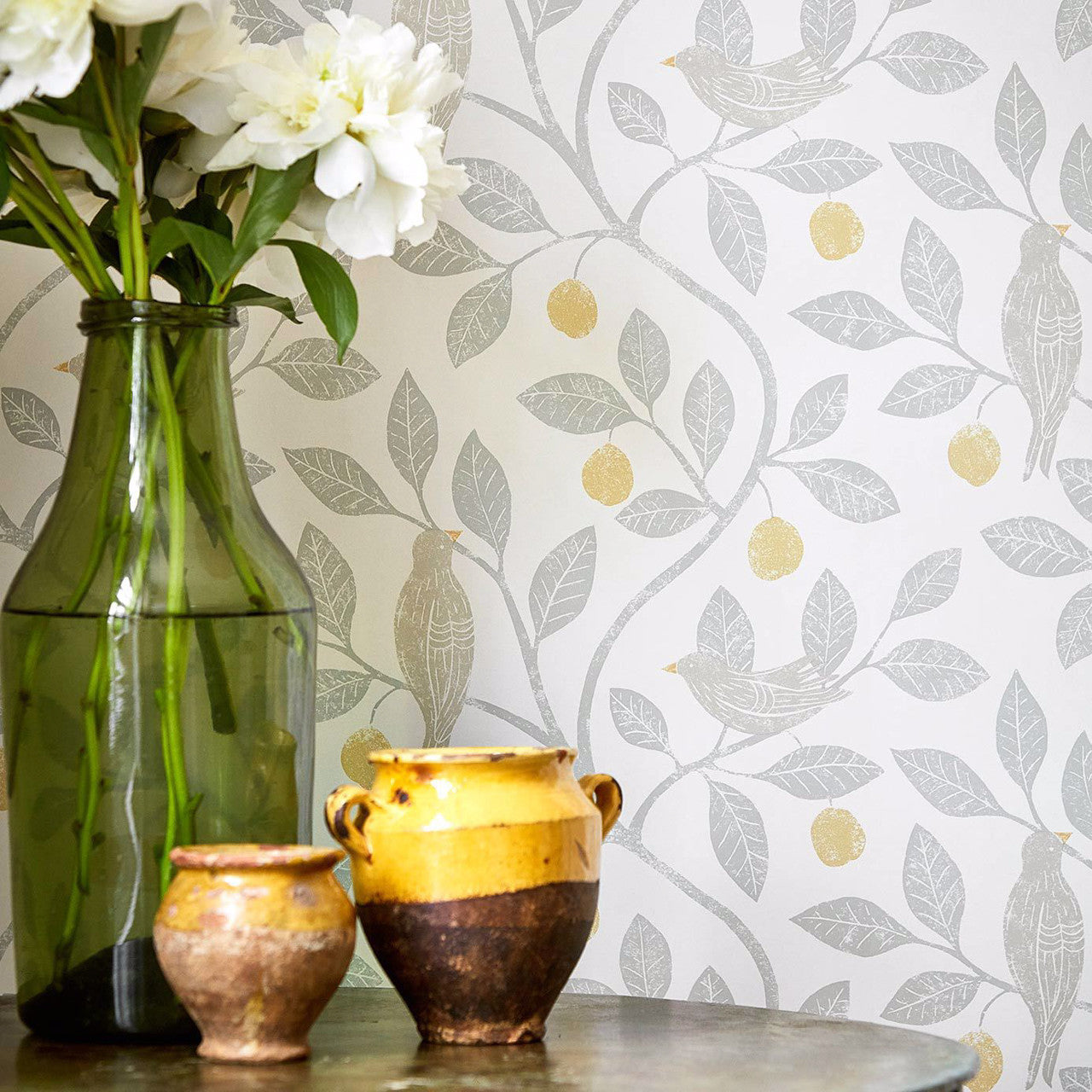 216363 Damson Tree The Potting Room Wallpaper By Sanderson Home