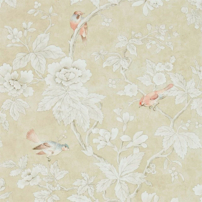 216385 Chiswick Grove Gold Chiswick Grove Wallpaper by Sanderson