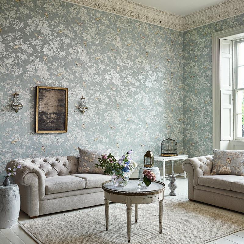 Chiswick Grove Gold Chiswick Grove Wallpaper by Sanderson