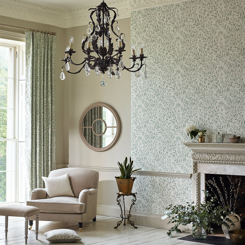 Osier Parchment-Cream Chiswick Grove Wallpaper by Sanderson