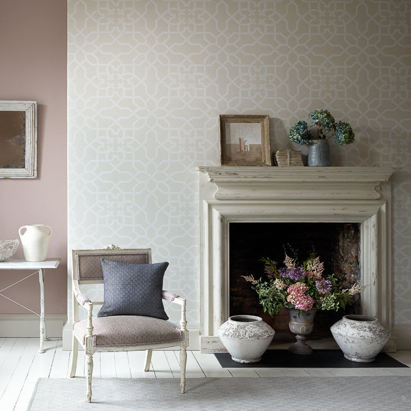 Mawton Dove-Stone Chiswick Grove Wallpaper by Sanderson