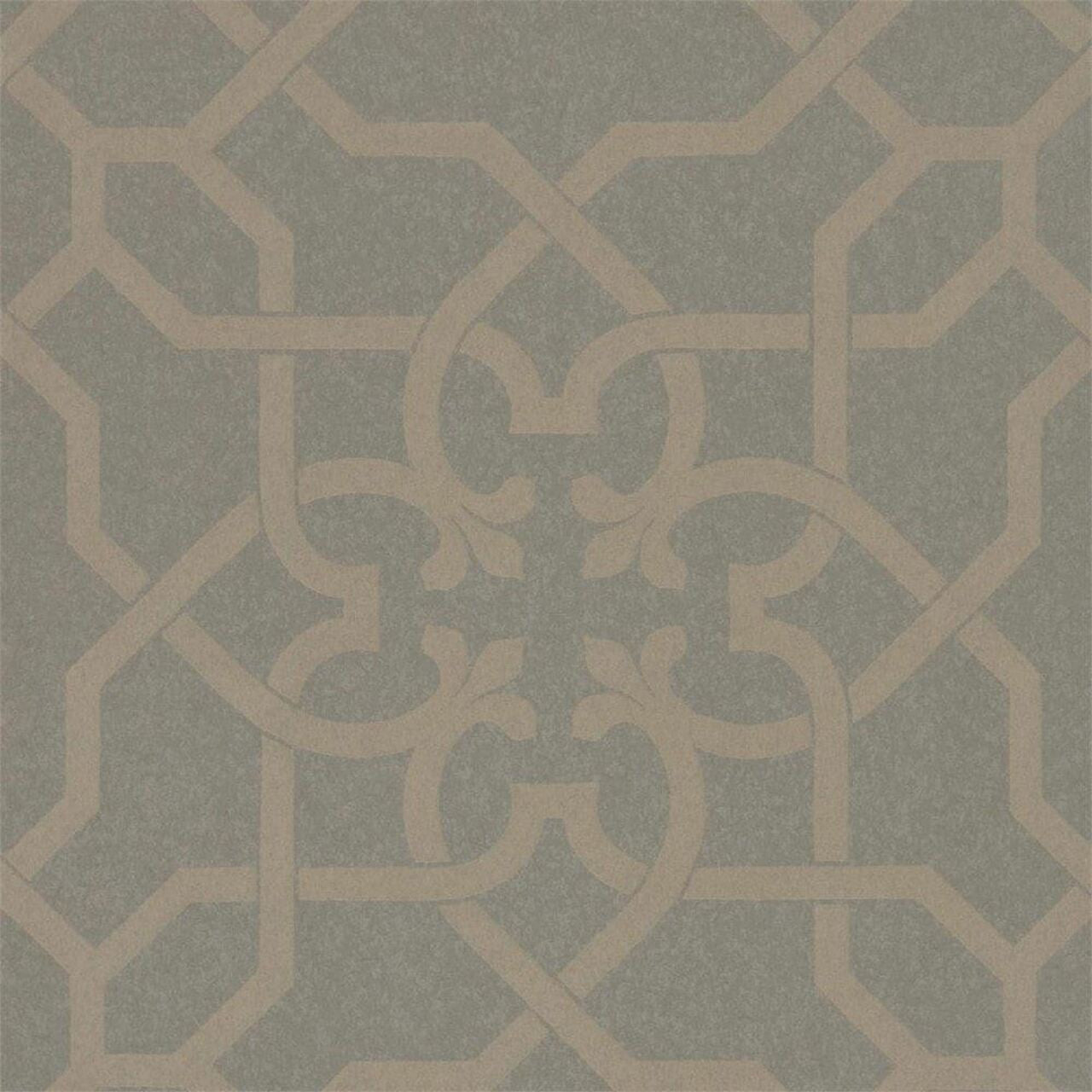 216419 Mawton Charcoal-Gilver Chiswick Grove Wallpaper by Sanderson
