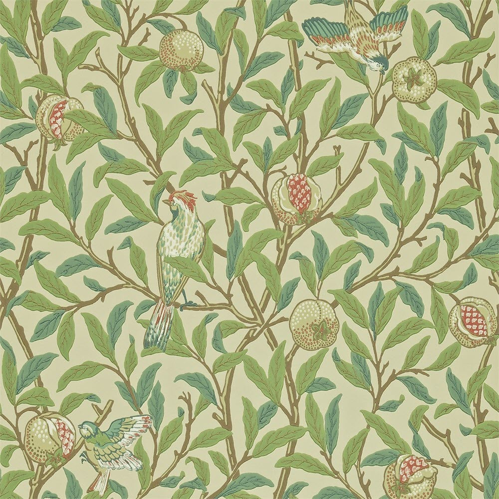 216455 Bird & Pomegranate The Craftsman Wallpaper By Morris & Co
