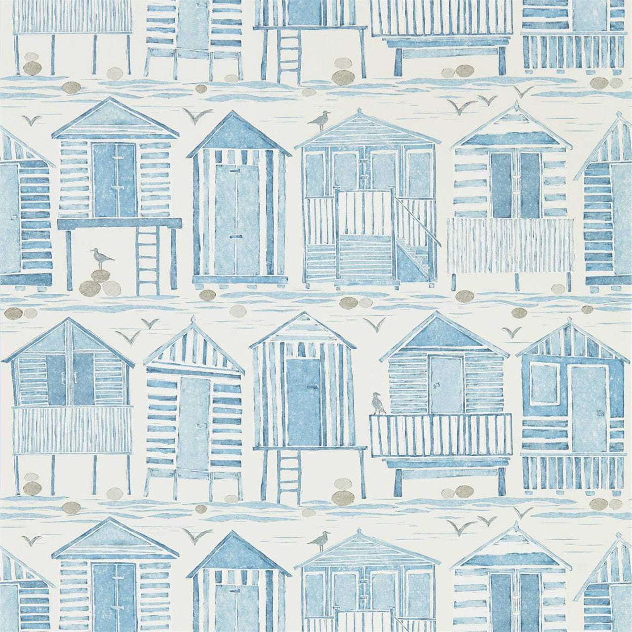 216560 ( DCOA216560 ) Beach Huts Port Isaac Wallpaper By Sanderson Home