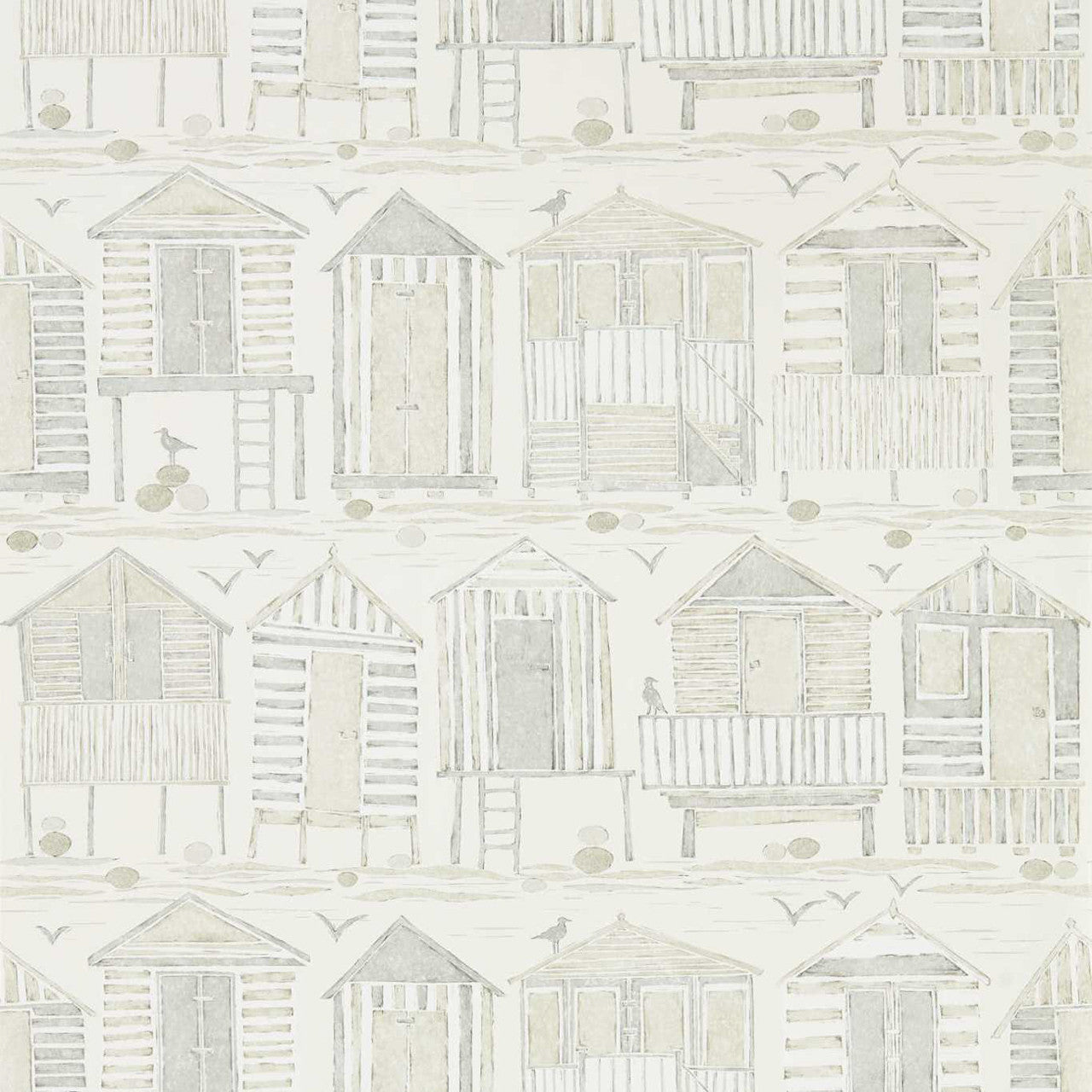 216561 ( DCOA216561 ) Beach Huts Port Isaac Wallpaper By Sanderson Home