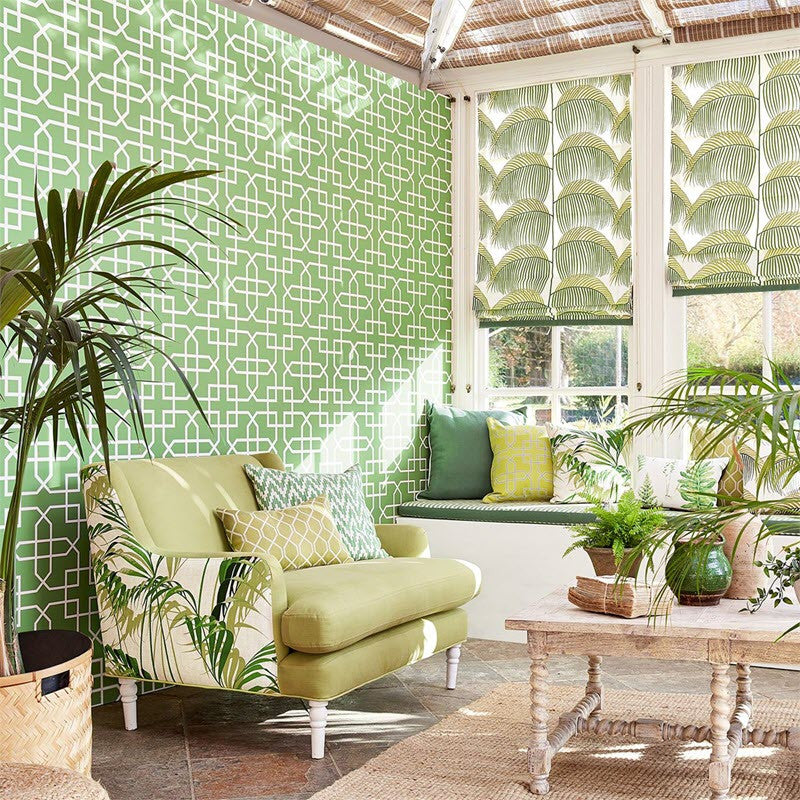 Hampton Trellis Glasshouse Wallpaper By Sanderson