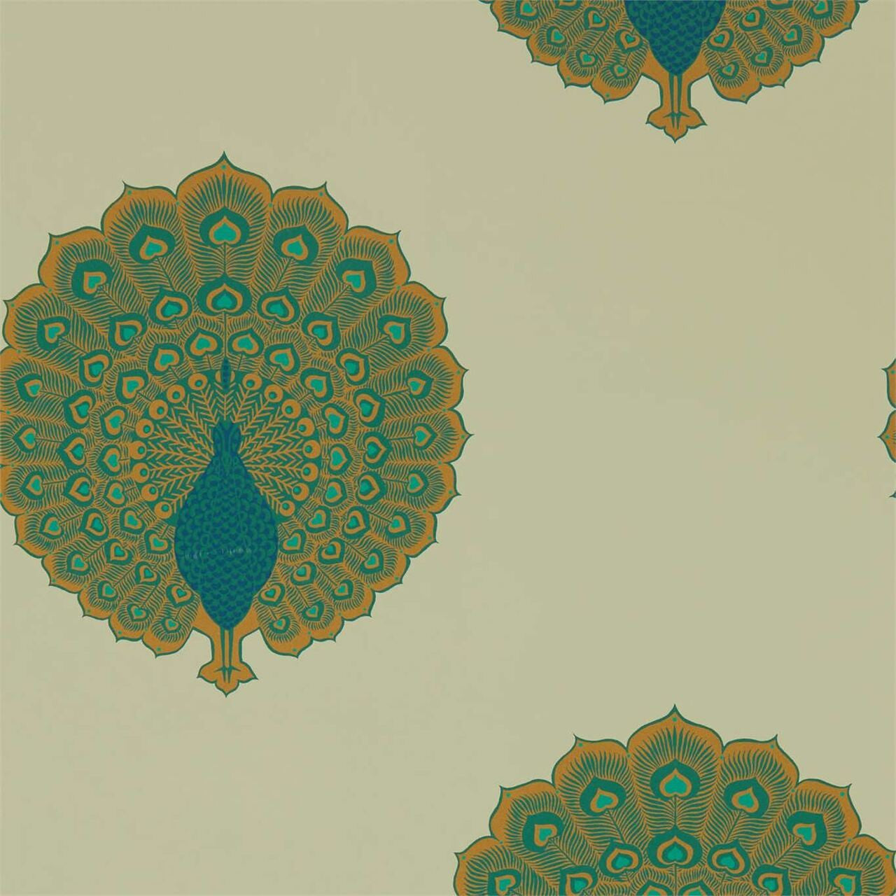 216757 Kalapi Peacock Caspian Wallpaper by Sanderson