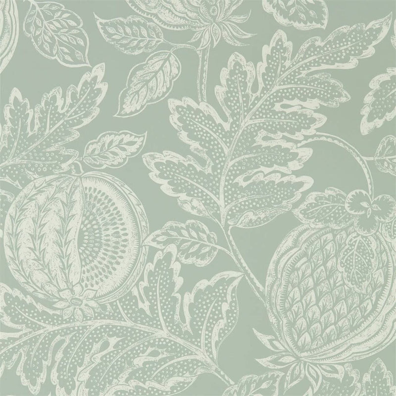 216761 Cantaloupe English Grey Caspian Wallpaper by Sanderson
