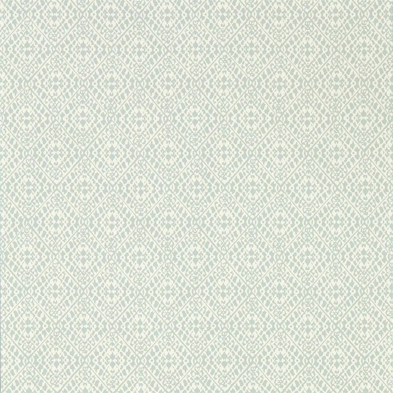 216789 Pinjara Trellis Blue Clay Caspian Wallpaper by Sanderson
