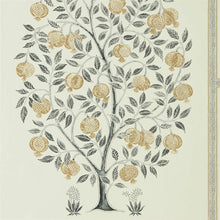216791 Anaar Tree Charcoal-Gold Caspian Wallpaper by Sanderson