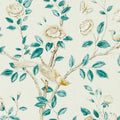 Andhara Teal-Cream Caspian Wallpaper by Sanderson