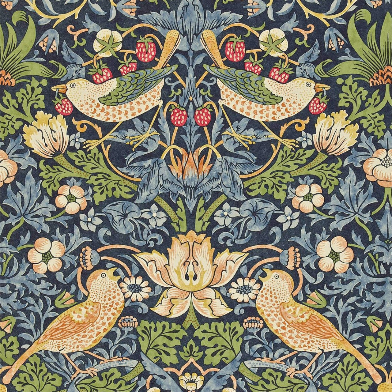 216804 Strawberry Thief Compilation Wallpaper By Morris & Co
