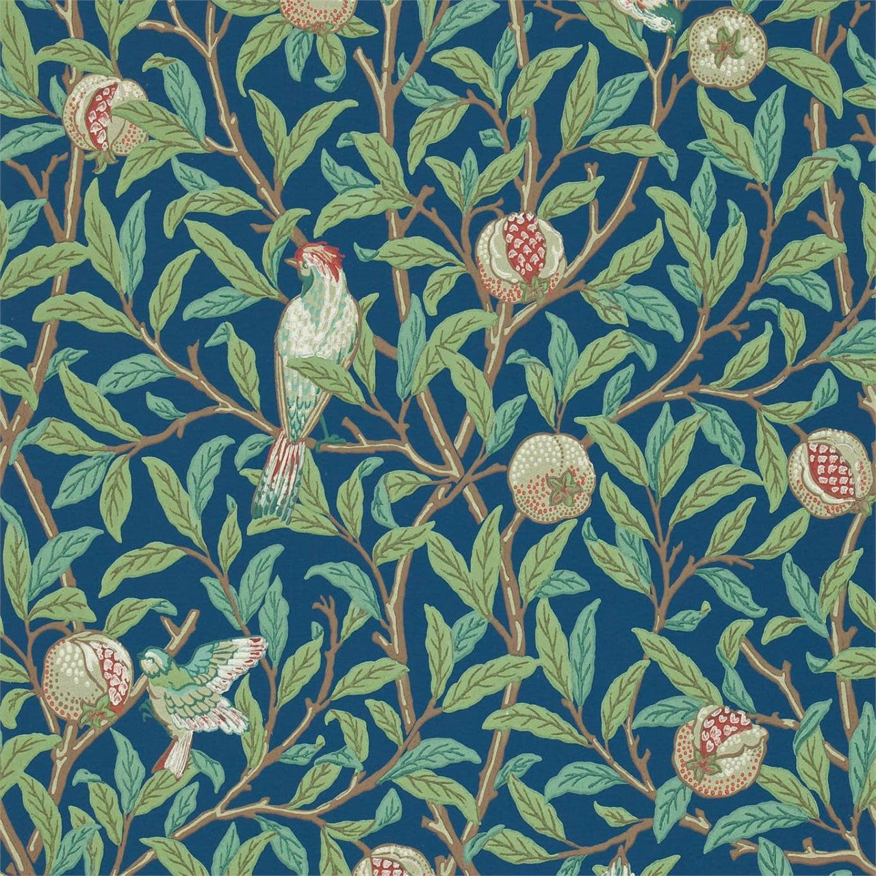 216815 Bird & Pomegranate Compilation Wallpaper By Morris & Co
