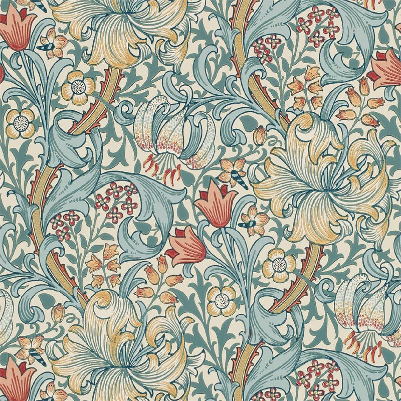 216818 Golden Lily Compilation Wallpaper By Morris & Co