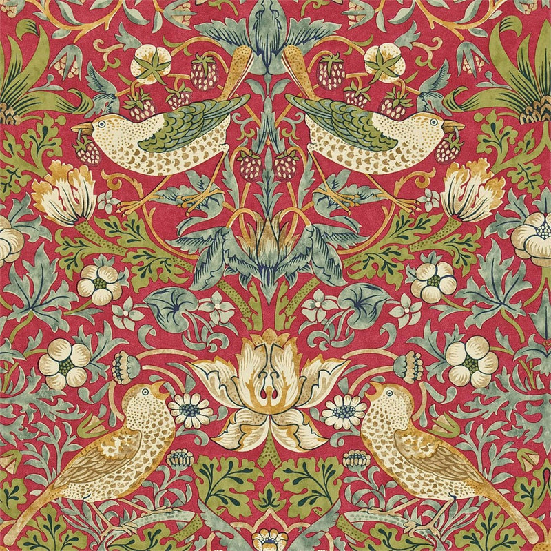 216848 Strawberry Thief Compilation Wallpaper By Morris & Co