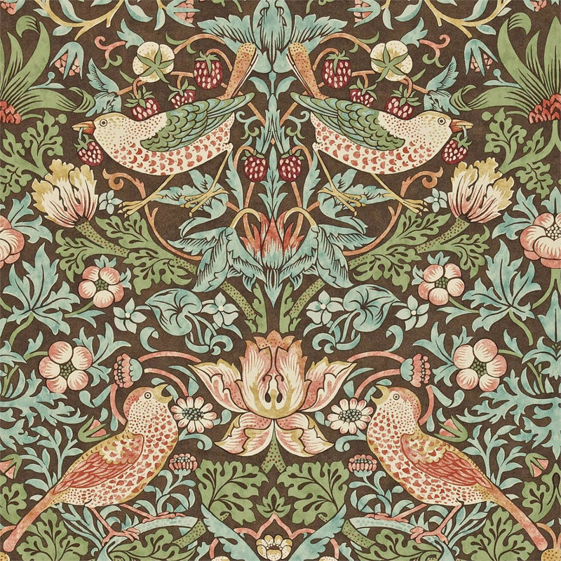 216868 Strawberry Thief Compilation Wallpaper By Morris & Co