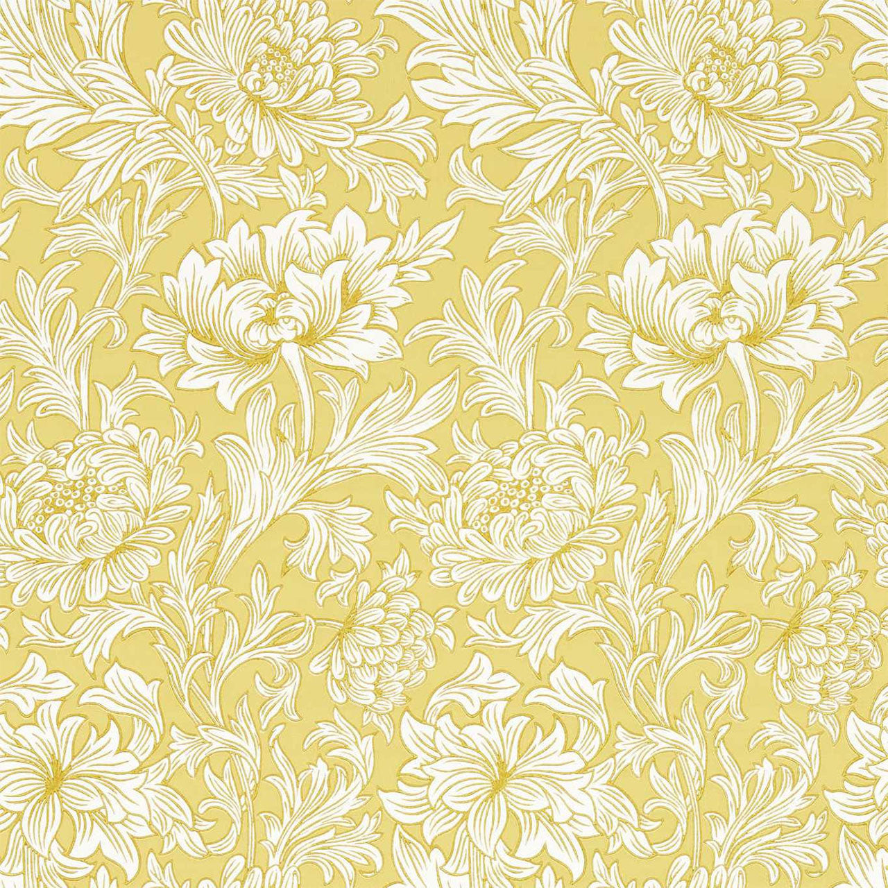 217068 Chrysanthemum Toile Simply Morris Wallpaper By Morris & Co