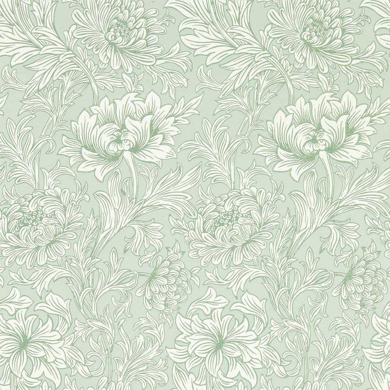 217069 Chrysanthemum Toile Simply Morris Wallpaper By Morris & Co