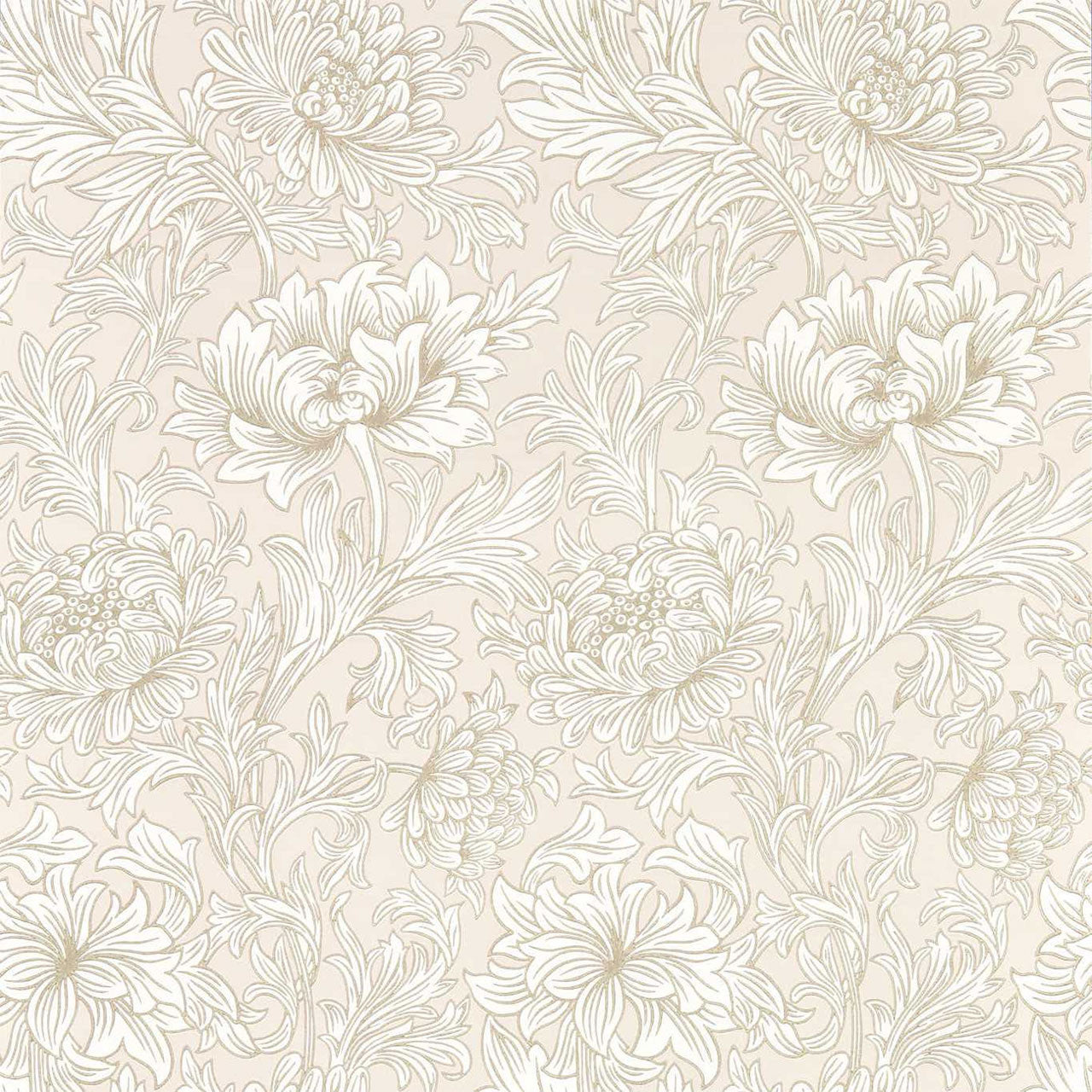 217070 Chrysanthemum Toile Simply Morris Wallpaper By Morris & Co