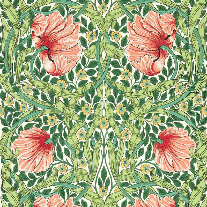 217332 Pimpernel Bedford Park Shamrock & Watermelon Wallpaper by Morris & Co
