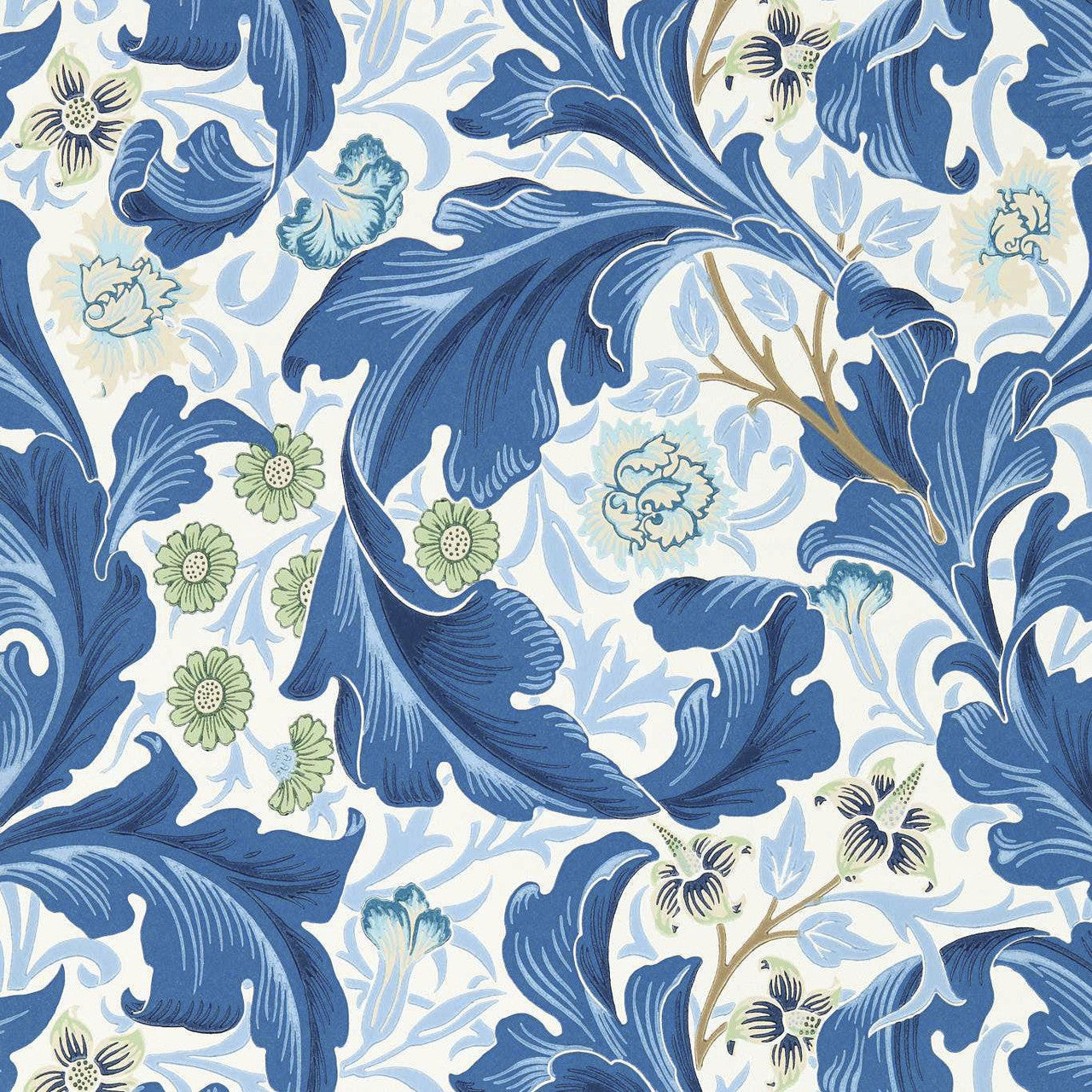 217335 Leicester Bedford Park Paradise Blue Wallpaper by Morris & Co