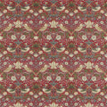 Strawberry Thief Archive Prints Crimson/Slate Fabric by Morris & Co