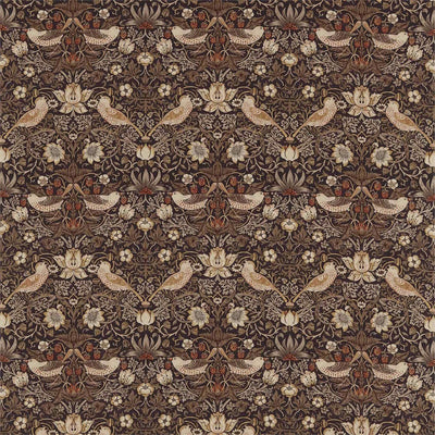 Strawberry Thief Archive Prints Grape/Gold Fabric by Morris & Co