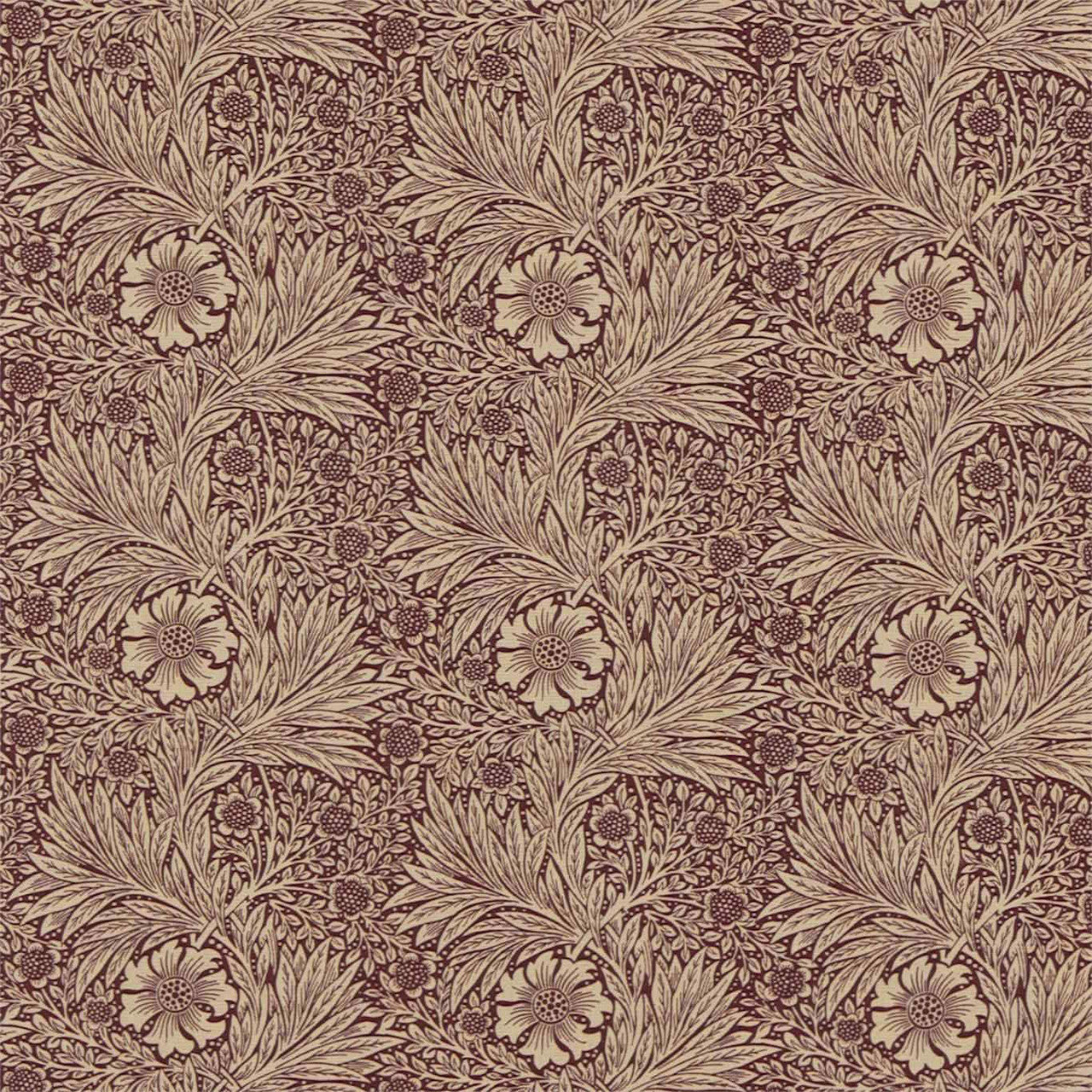 220317 Marigold Archive Prints Brick/Manilla Fabric by Morris & Co