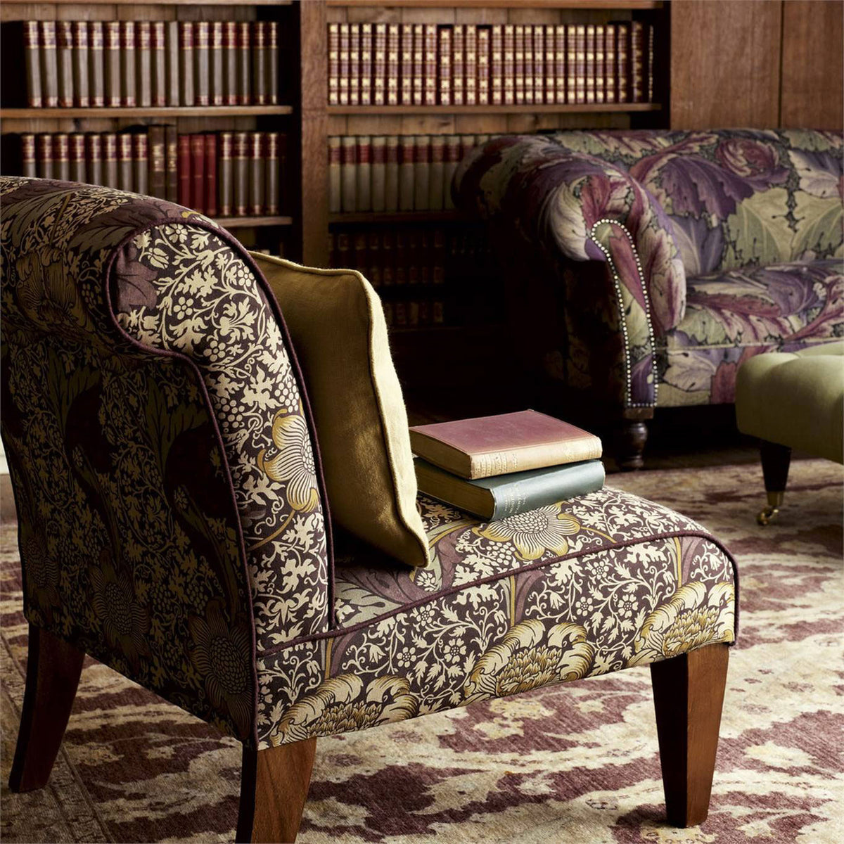 Kennet Archive Prints Grape/Gold Fabric by Morris & Co