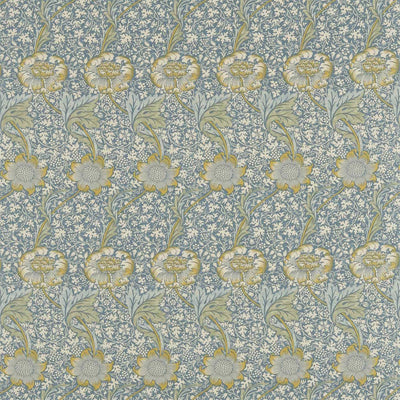 Kennet Archive Prints Sea Blue/Lichen Fabric by Morris & Co