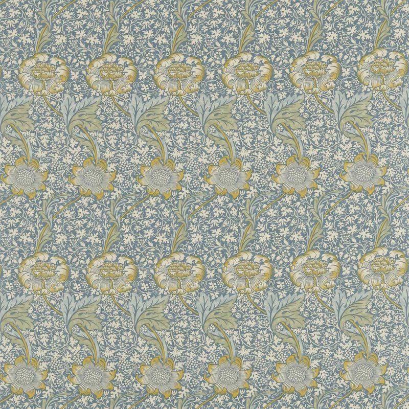 220324 Kennet Archive Prints Sea Blue/Lichen Fabric by Morris & Co