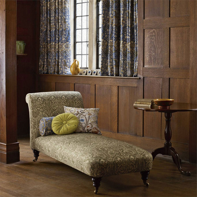 220324 Kennet Archive Prints Sea Blue/Lichen Fabric by Morris & Co