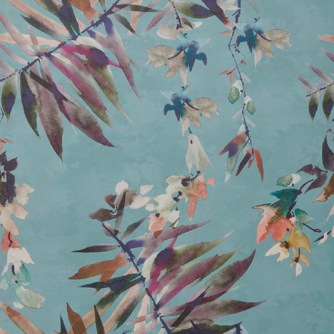 2210-160-02 Essence Aquamarine Teal Wallpaper By 1838 Wallcoverings
