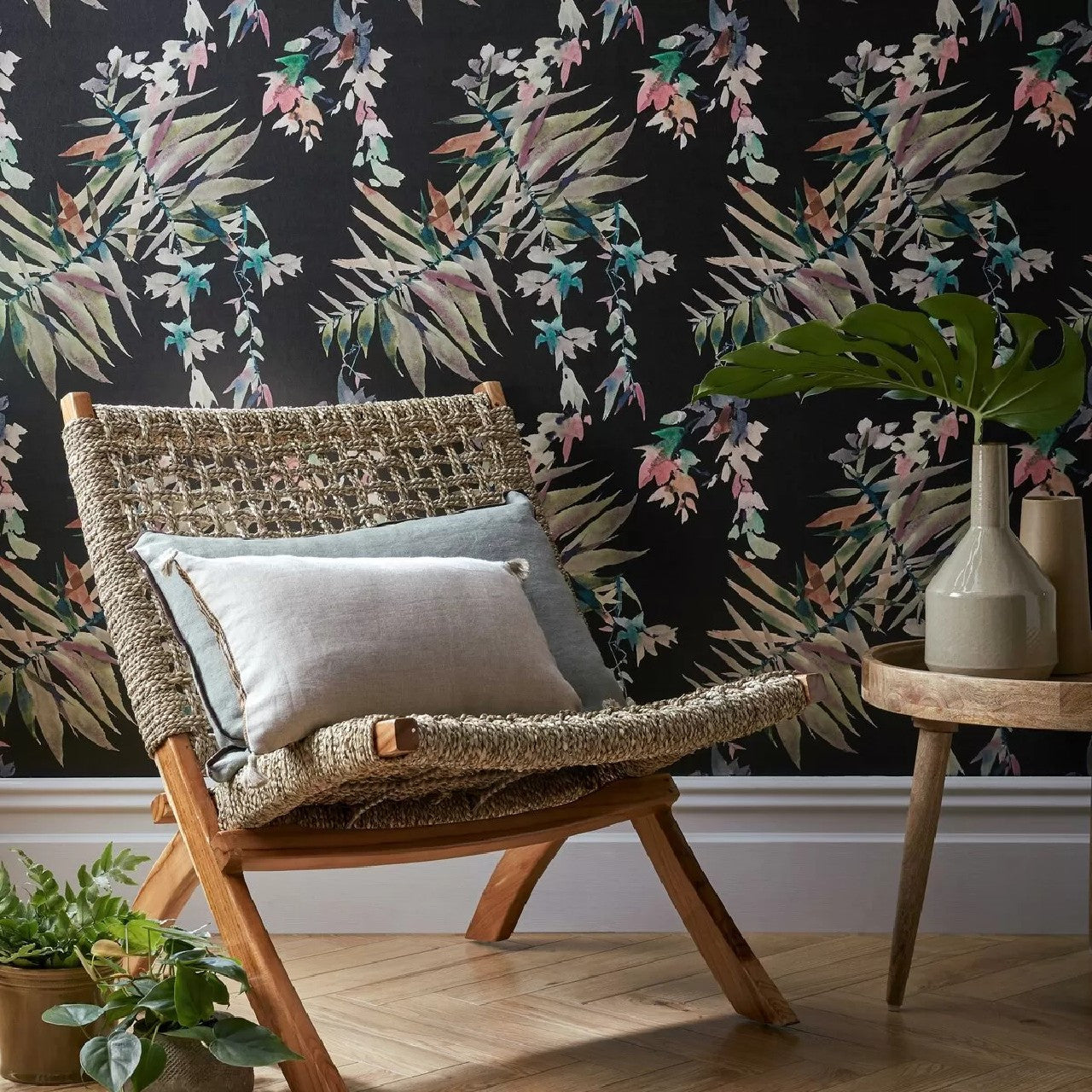 2210-160-03 Essence Sable Black Wallpaper By 1838 Wallcoverings