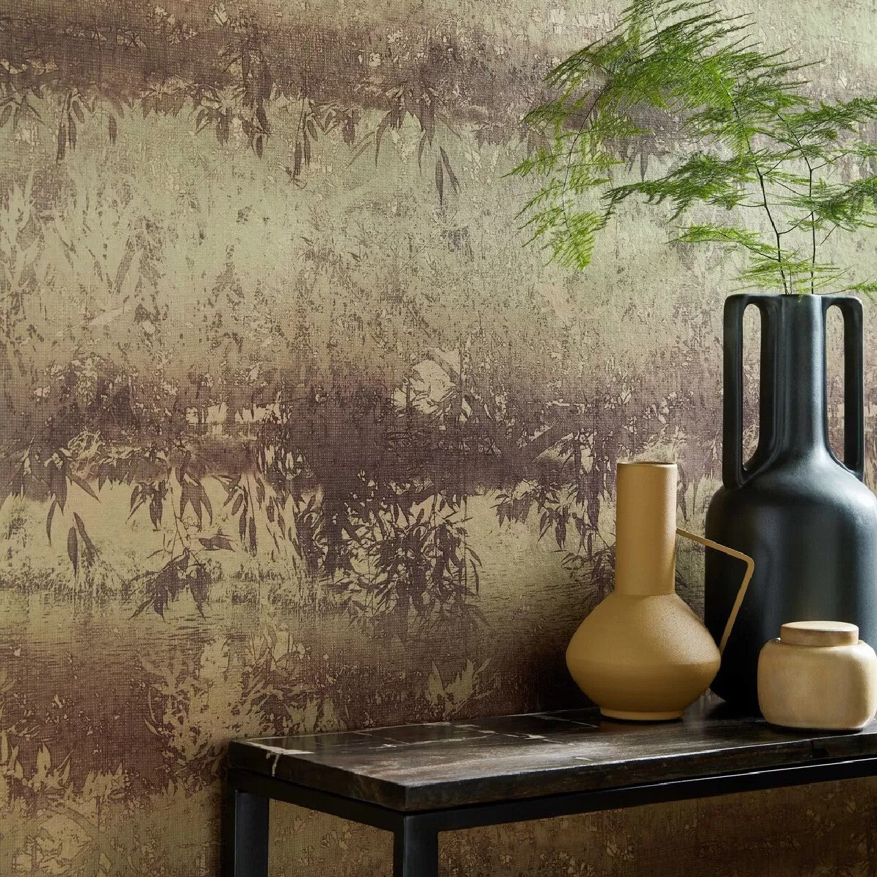 2210-161-04 Essence Serenity Dahlia Gold Wallpaper By 1838 Wallcoverings