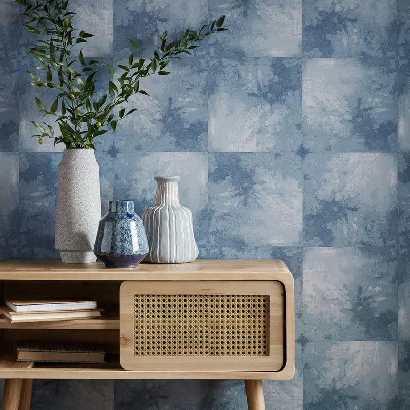 2210-164-02 Essence Crystalline Agate Blue Wallpaper By 1838 Wallcoverings